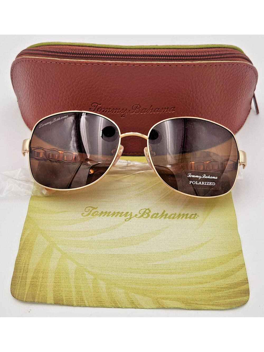 Tommy Bahama Women's Sunglasses Brown Gradient Rose Gold Metal Frame NWT TB7049